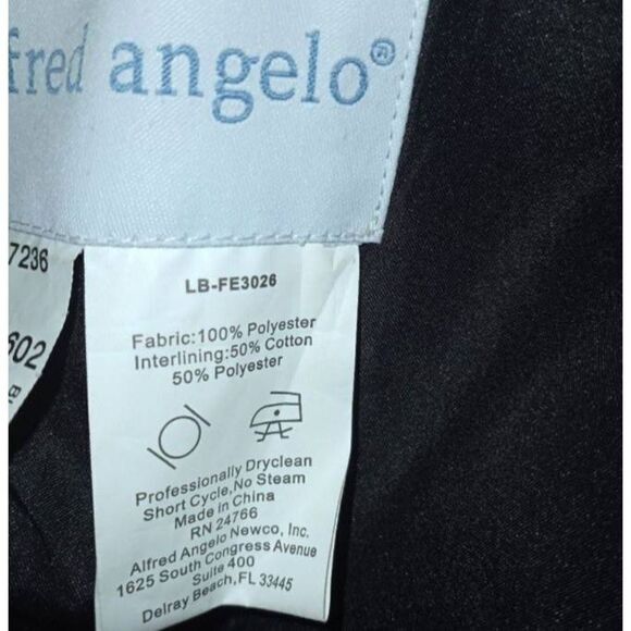 ALFRED ANGELO BLACK HALTER FORMAL GOWN SZ.18 EUC - Picture 6 of 6